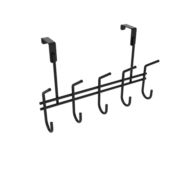 Hook Over Door Rack Matt Black - Steelcraft