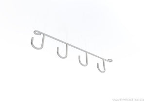 Under Cupboard Hook Rack (pack of 2) - Steelcraft