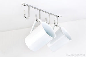 Under Cupboard Hook Rack (pack of 2) - Steelcraft