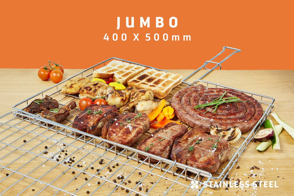 Braai Grid -  Jumbo Hinge Lid - Steelcraft